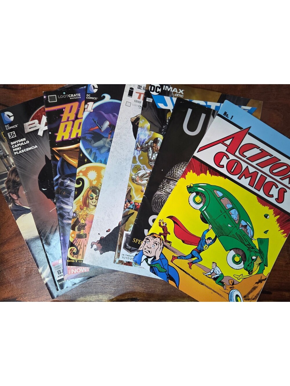 Lot of 8 Loot Crate Exclusive Comic Books including Superman reprint, 2014-2017